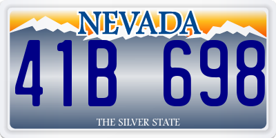 NV license plate 41B698