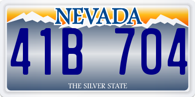 NV license plate 41B704