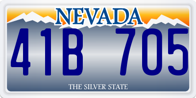NV license plate 41B705