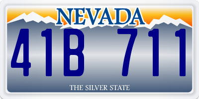 NV license plate 41B711