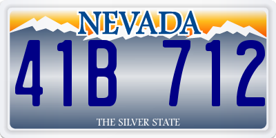 NV license plate 41B712