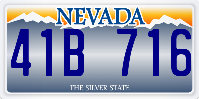 NV license plate 41B716
