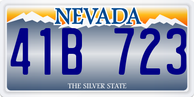 NV license plate 41B723