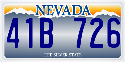 NV license plate 41B726