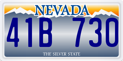 NV license plate 41B730