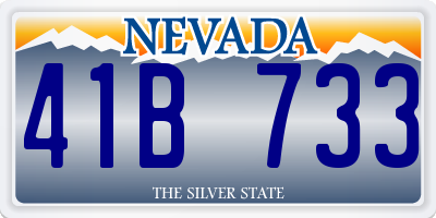 NV license plate 41B733