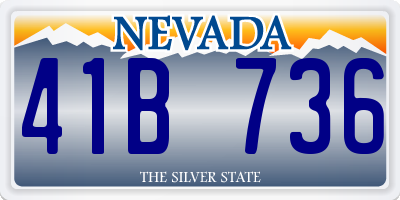 NV license plate 41B736