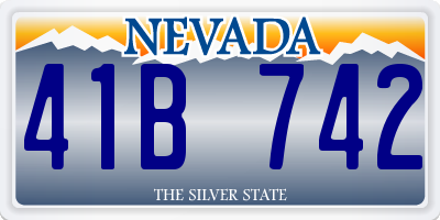 NV license plate 41B742
