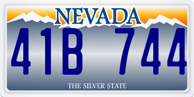 NV license plate 41B744