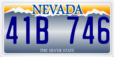 NV license plate 41B746