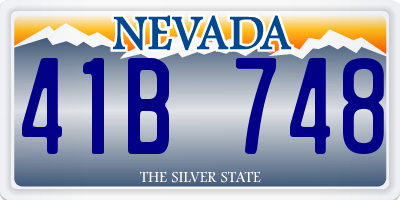 NV license plate 41B748