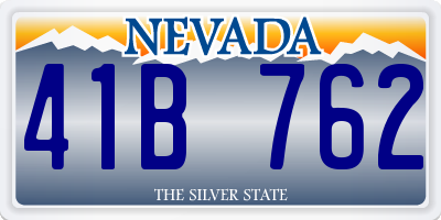 NV license plate 41B762