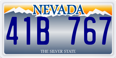 NV license plate 41B767
