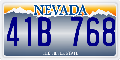 NV license plate 41B768