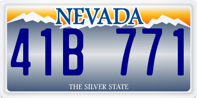 NV license plate 41B771