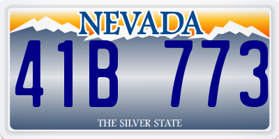 NV license plate 41B773