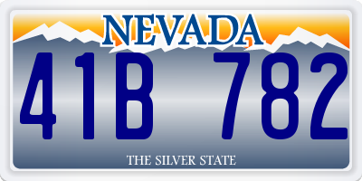 NV license plate 41B782