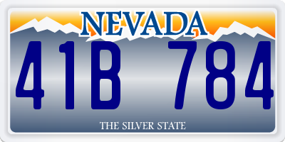 NV license plate 41B784