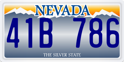 NV license plate 41B786