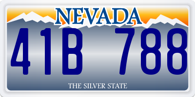 NV license plate 41B788