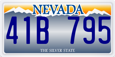 NV license plate 41B795