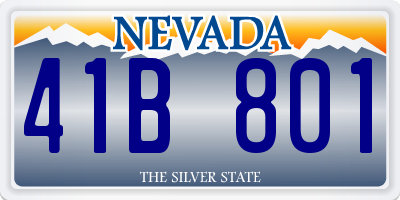NV license plate 41B801