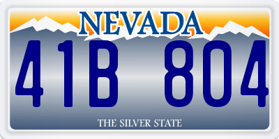 NV license plate 41B804