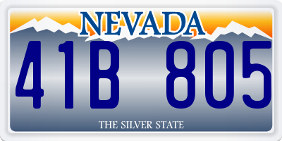 NV license plate 41B805