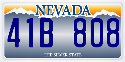 NV license plate 41B808