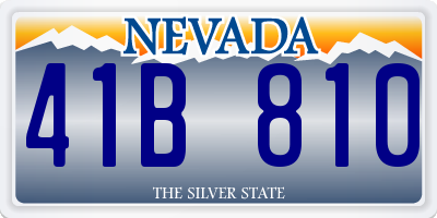 NV license plate 41B810