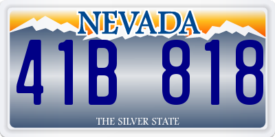 NV license plate 41B818