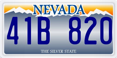 NV license plate 41B820