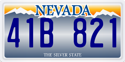 NV license plate 41B821