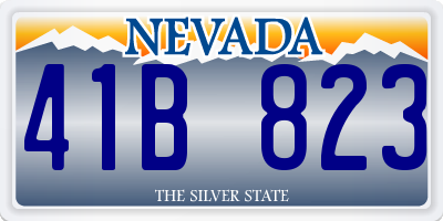 NV license plate 41B823
