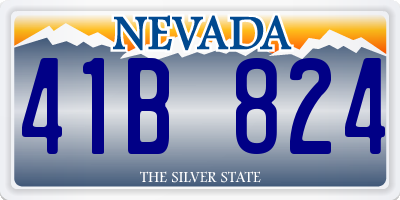 NV license plate 41B824