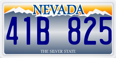 NV license plate 41B825