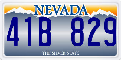 NV license plate 41B829