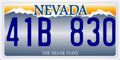 NV license plate 41B830