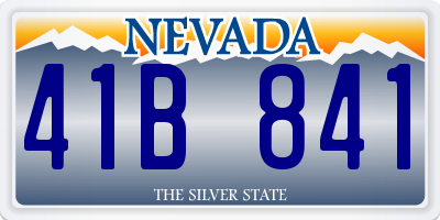 NV license plate 41B841