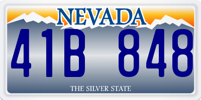NV license plate 41B848
