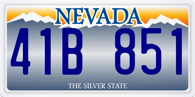 NV license plate 41B851