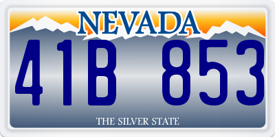 NV license plate 41B853