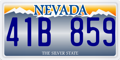 NV license plate 41B859