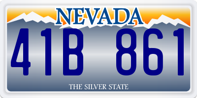 NV license plate 41B861