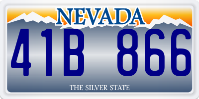 NV license plate 41B866