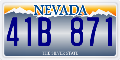 NV license plate 41B871