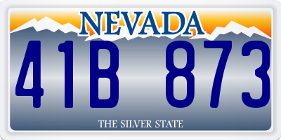 NV license plate 41B873