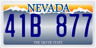 NV license plate 41B877