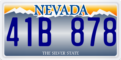 NV license plate 41B878