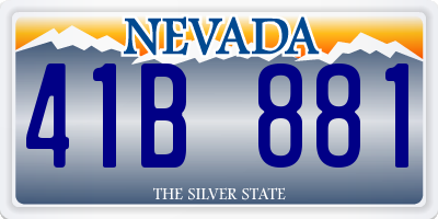 NV license plate 41B881